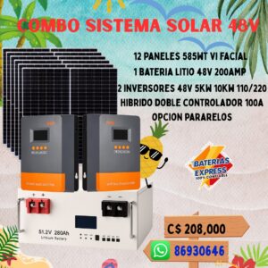 ☀️ Combo Sistema Solar 48V (Alto Rendimiento 10KW)